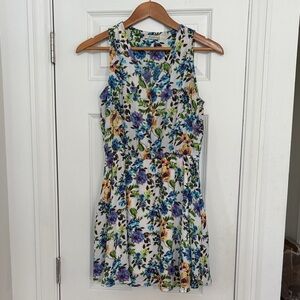 Freebird‎ Floral Mini Dress - Blue and Yellow
